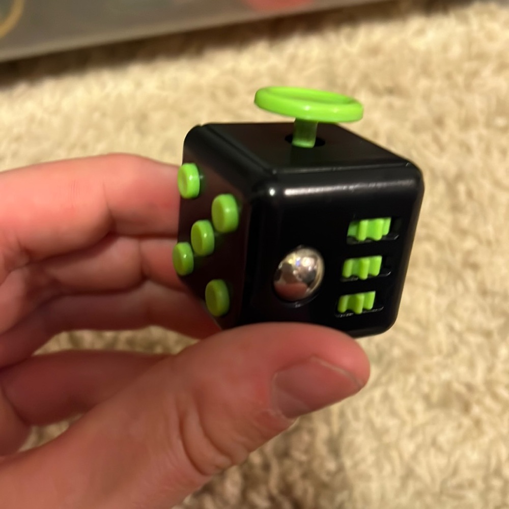 Green and black fidget cube!